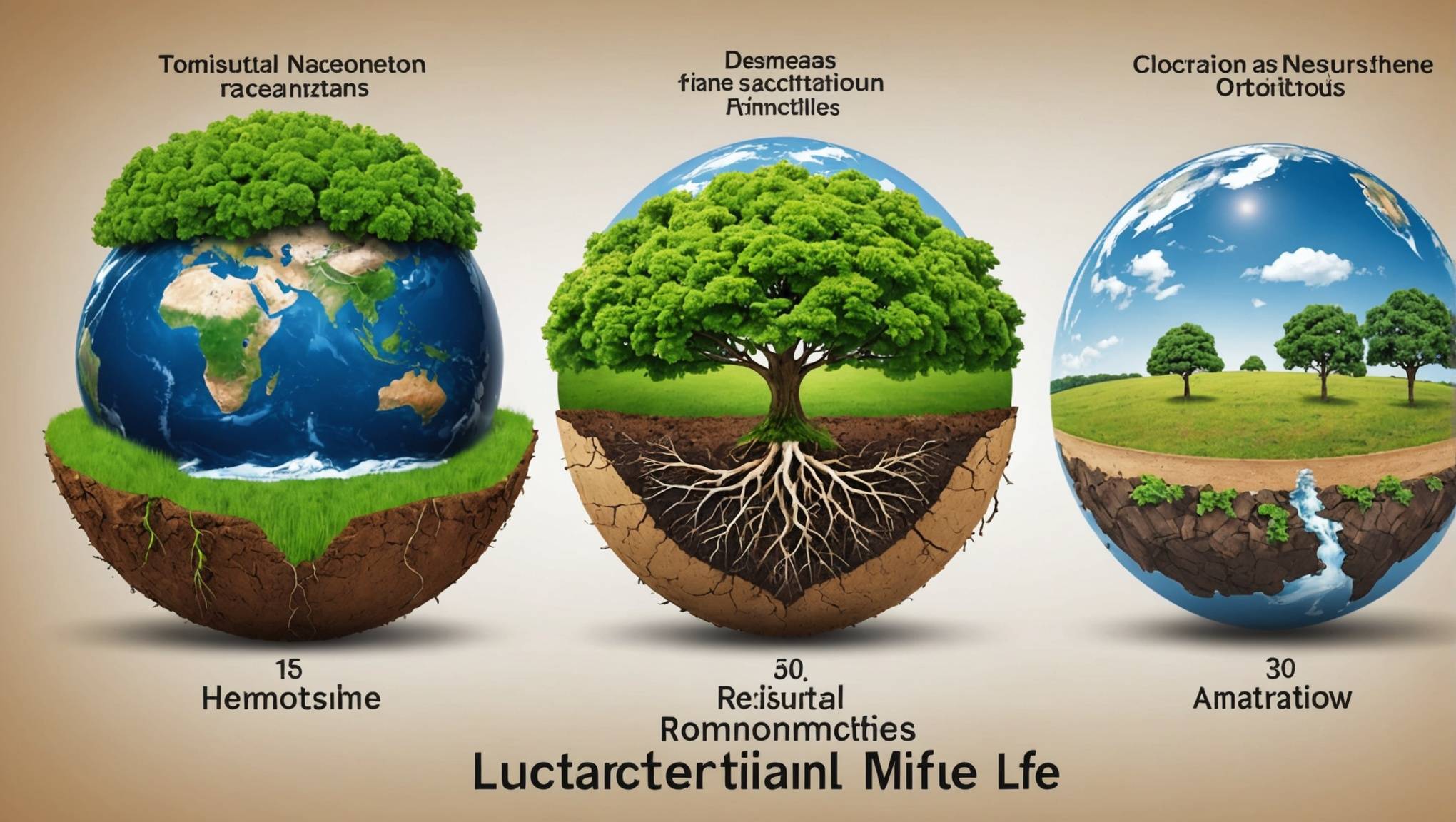 Les trois ressources naturelles nécessaires au maintien de la vie
